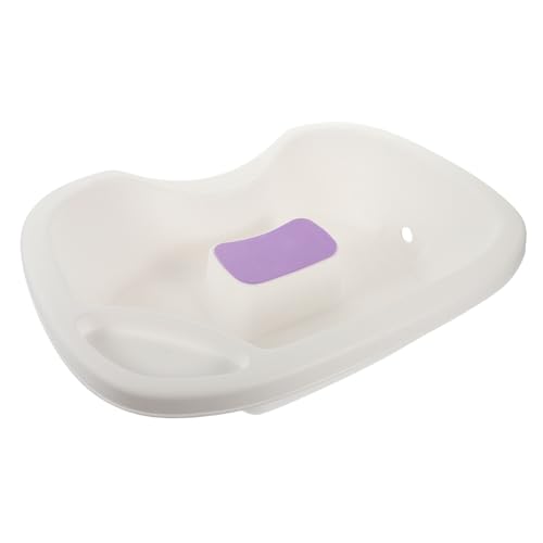 DECORNIJIA Bac à Shampoing Portable Pour Lavabo Maison, Ergonomique Pour Lavage Cheveux Allongés, Plastique Blanc Ivoire, Soin Cheveux Femmes Enceintes Et Personnes Alitées