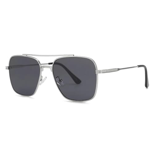 Lunettes de soleil de conduite gris argenté pour homme et femme au volant