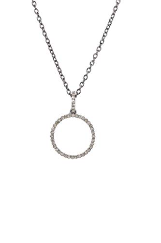 Eternal Love Diamond Circle Necklace- Sterling Silver 925- Genuine Diamonds Women's Jewelry Gift Ide Eternal Love Diamond Circle Necklace- Sterling Silver 925- Genuine Diamonds Women's Jewelry Gift Ide