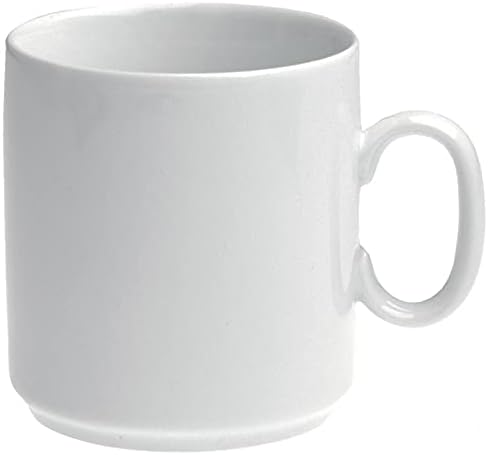 Revol White Mug (Set of 6) White Porcelain Coffee Mug 11.75-oz