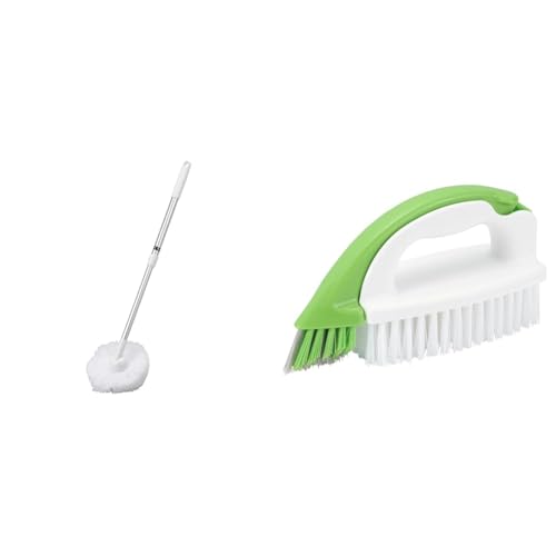 【セット買い】レック(LEC) 激落ちくん お風呂まるごと バスクリーナー (ショート伸縮) 47~68cm S-824 + 激落ち 黒カビくん 浴室用 3WAY 親子ブラシ (床・目地・排水口用)