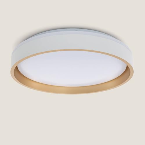 LEDKIA LIGHTING Plafón LED para Cocina, Comedor, Habitación, Baño 24W Circular Metal Ø390 mm Kibek
