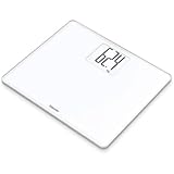 Báscula personal XXL: La báscula de cristal tiene una pantalla extra grande con una altura de dígitos de 66 mm, lo que le facilita especialmente la lectura del peso