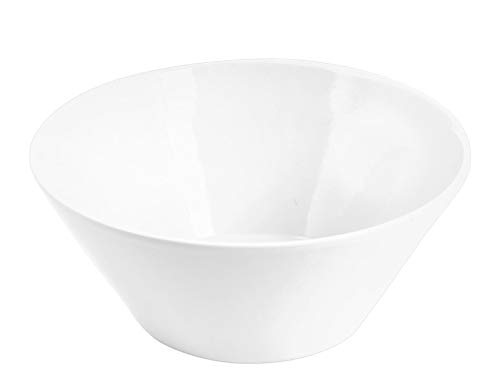 Saturnia 5061224 Insalatiera Conica In Porcellana Bianca, Cm 24