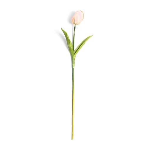 Image of Pure Home and Living Yellow Faux Tulip Spray 1 Piece