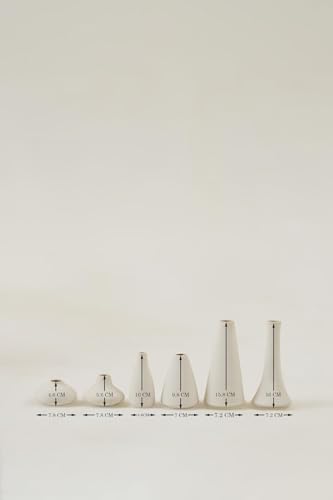 Image of PUREZENTO White Japanese Ikebana Vase - Set of 6 | Unique Geometric Shapes Vase for Decor Centerpiece & Showpiece | Decorative Vases for Home, Living Room, Office & Tabletop Decorations