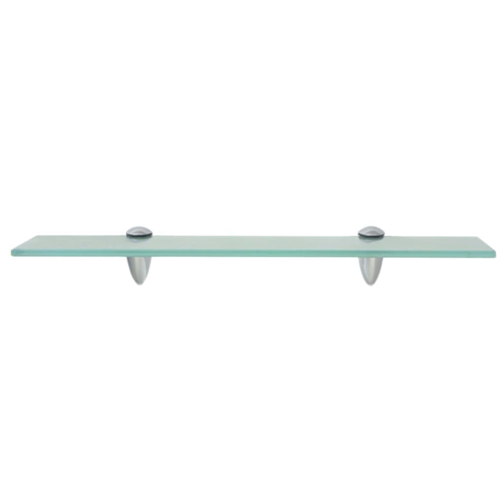 Estantería flotante de cristal 50 x 20 cm, cristal de seguridad templado de 8 mm, transparente, estantería de pared para baño, salón, dormitorio, carga de 10 kg, incluye abrazadera de zinc