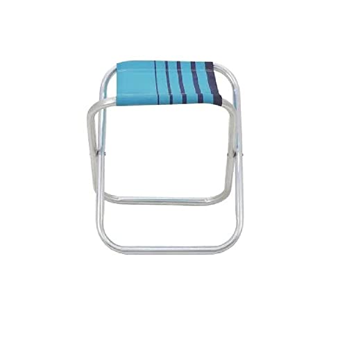 Banqueta de Praia Tramontina Fiji em Alumínio com Assento Azul