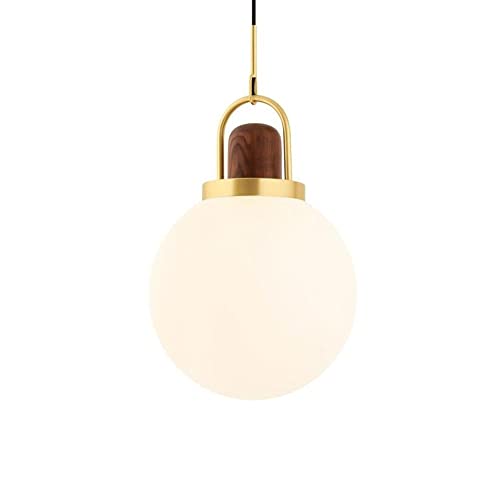 Lámpara de madera maciza de diseño creativo y cristal soplado artesanal