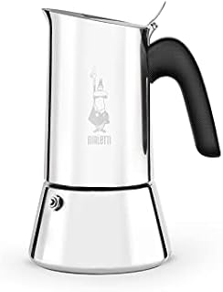 Bialetti - New Venus Induction, stainless steel hob espresso coffee maker, suitable for all heat sources, 6 cups, aluminum, silver