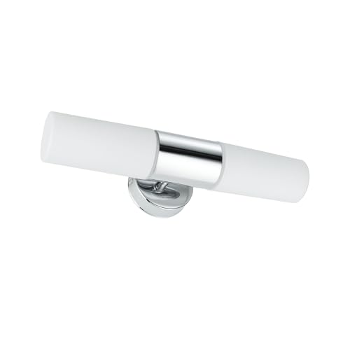 Paulmann 70350 WallCeiling Lenia IP44 max.2x20W E14 Chrom/Opak 230V Metall/Glas Spiegelleuchte Spiegellampe Wandleuchte 703.50