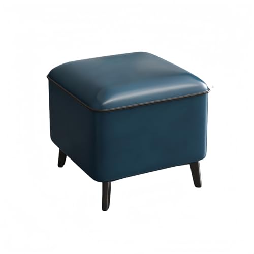 JiFocelt フットストール・オットマン・足腰掛け|ソファー用フットレスト・現代的段差ストール|PU レザー製・コンパクト・低型足腰掛け|寝室・玄関・リビングに適用可能 (抹茶グリーンです,40*32*30cm)