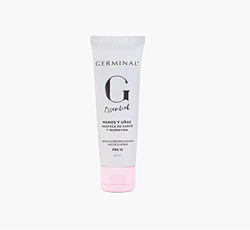Germinal Essential - Crema Manos y Uñas con Vitamina E, Manteca de Karité y Queratina, Hidratación Intensiva con Textura No Grasa - 50 ml Cover