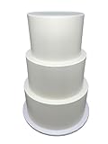 3 Tier Fake Cake -18' Tall, Smooth Ivory 8-10-12 Inch Tiers - Add Wedding Cake Toppers, Flowers, and Other Cake Decorations - Ideal for Event Planners, Wedding Coordinators, FromJennWithLove