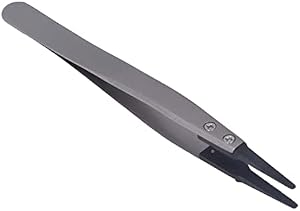 Pince A Epiler, Pince De Precision, Brucelles en plastique Pince Precision 47d/m² Brucelles coudées antistatiques pour les réparations électroniques