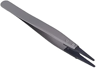 Pince A Epiler, Pince De Precision, Brucelles en plastique Pince Precision 47d/m² Brucelles coudées antistatiques pour les réparations électroniques