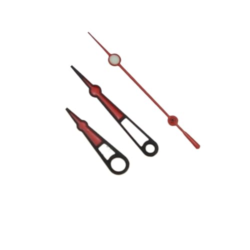 WVTVBYLKLP(売店) 1058 ブライトカラー スーパーC3 グリーン 夜光 に適合 NH34 35 36 38 70 自動巻きムーブメント SKX007 時計針に適合 時計の針(Black Red Red)