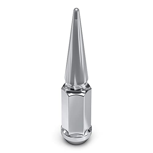 Image of White Knight 2907-25AM Chrome M12x1.50 1-Pc Hex Spike Lug Nut Set with Extra Spike Lut Nut, 25 Pack