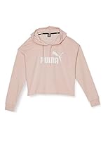 PUMA Women's Puma Women's Cropped Logo Hoodie TR Hooded Sweatshirt, Lotus, X-Small UK