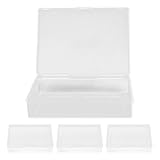 FOMIYES Caja Transparente para Naipes 4 Unidades, Almacenamiento Compacto 9.5x6.9x2.4 Cm, Porta Cartas de Juego Resistente para Viaje y Uso Diario