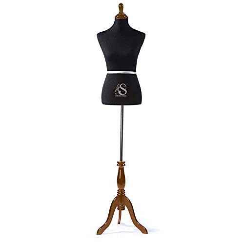 Image of SOHAMSHREE ᵀᴹ : Female Dress Wooden Stand Form Wheel Base Mannequin Store Display Dummy - Mannequin Dummy Model Hanger Dress Kurti Display Stand (8)