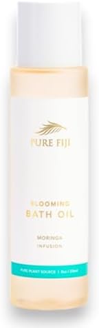 Pure Fiji Bath Oil, Conditioning Body Moisturizer with Natural Ingredients Bath Essential for Women Moisturizing Bath & Body Oil – Moringa (8oz/236ml)