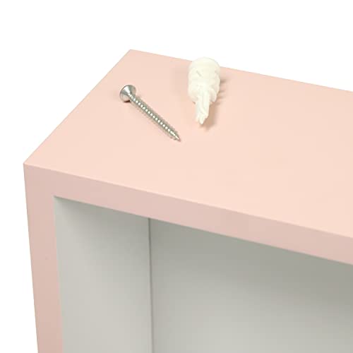 Inplace 2 Pc 10 In W & 8 In W Pink Cube Shelf Set #TOP4