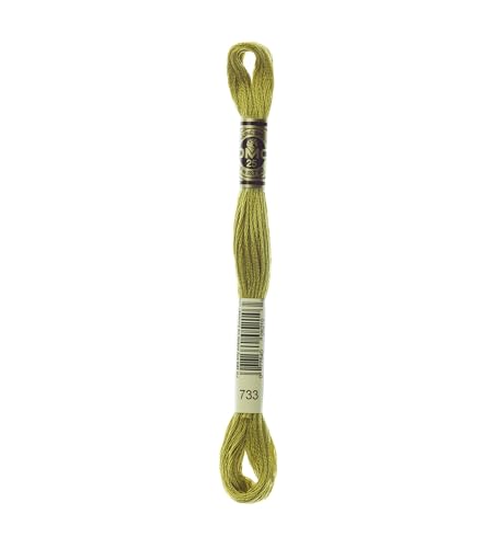 Image of DMC 6-Strand Embroidery Cotton Bundle - Olive Green Color Family - 5 Skeins of Thread - 8.7yd Skeins