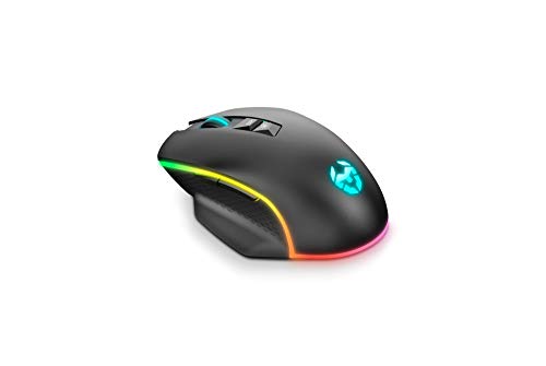 NXKEOS Mouse da gioco Sensore ottico ad alta precisione, 6400 DPI, RGB Rainbow, 7 pulsanti programmabili, nero - Mouse gaming - Immagine 5