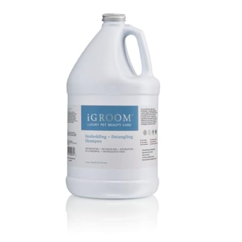 iGroom Deshedding & Detangling Hundeshampoo, luxuriöse Tierpflege, löst Verfilzungen und unerwünschte Unterwolle, verleiht Glanz und Volumen, hergestellt in USA, 3.8l