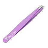 GlamTweeler Expert Eyebrow Hair Removal Tweezer, High Precision Slant Tip Stainless Steel Tweezers for Men and Women