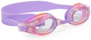 Aqua2ude Girl's Swimming Goggles - Fun Coral and Pink, No Leak Goggle Set for Kids - No Fog and UV Protection