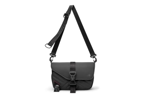 Image of ASUS BC3004 ROG Slash Sling Bag 4.0 (2025), Quick-Adjust Shoulder Straps, Polyester Design, Premium Water Repellent Material, FIDLOCK Magnetic Quick Release Buckle, Stealth Black, 8L, 600g