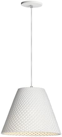 Maxim Woven-1 Light Pendant-14.5 Inches Wide by 11.75 inches high-White Finish -Traditional Installation