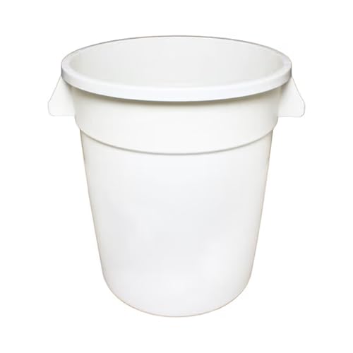 Image of A-to-Z Supply PLTC020W Trash Can, 20 Gallon, Round, Integrated Handles, Plastic, White