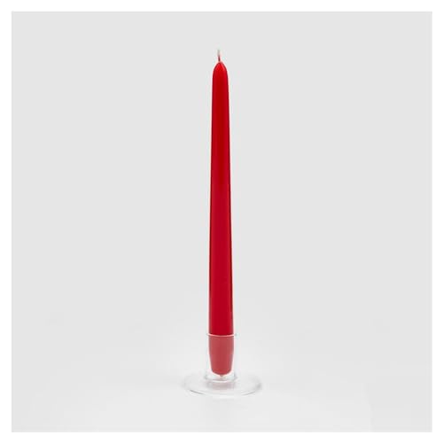 EDG - Enzo De Gasperi Candela Natalizia Stelo a Cono in Cera D2,2xH28 cm 2 Varianti (1pz) Rosso