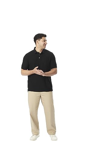 French Toast Boys' Short Sleeve Pique Polo Shirt (Standard & Husky), Black, Xx-Large #TOP3