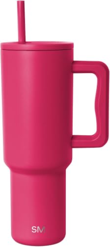 Image of Simple Modern 40 oz Trek Tumbler with Handle and Straw Lid | Cup Holder Friendly Insulated Stainless Steel Travel Mug | Berry Twist (Pack of 12)