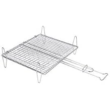 Approved for Meat or Fish 20 x 25 cm with BBQ Grill Legs Steel