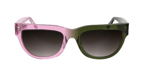 Lunettes tendance Calvin Klein Jeans rose et khaki avec verres 54 mm et pont 17 mm