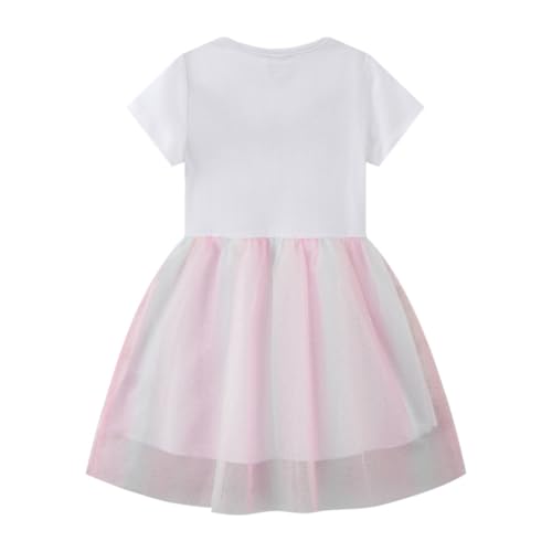 Image of Toddler Girls Tutu Dresses Cute Casual Short Sleeve Dress for Summer Daily Home School Party 2-8T