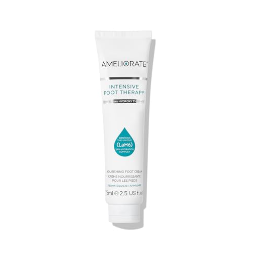 AMELIORATE Intensive Foot Treatment 75ml | Suitable for Normal, Very Dry, Rough Skin | Deeply Hydrates and Relieves Cracked Heels | Softens Hard Skin | Dermatologist Approved and Clinically Proven