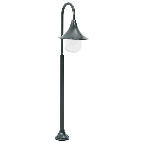 Lumanois Lampadaire de Jardin E27 120 cm Aluminium Vert foncé Éclairage extérieur Vert,44218
