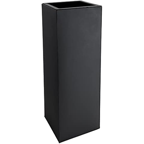 Vivanno Pflanzkübel Blumenkübel Zink Metall Anthrazit Block 100 mit Bewässerungssystem Cover