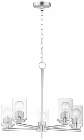 Maxim Corona - 5 Light Chandelier-Satin Nickel Finish -Traditional Installation