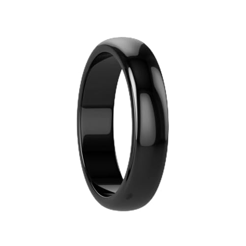 Lonage Hematite Ring for Women Men Genuine Magnetic Black Stones Ring for Anxiety Balance Root Chakra Absorb Negative Energy Jewelry Size 6-13 (9)