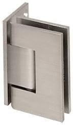 CRL Brushed Nickel Vienna 044 Series Wall Mount Offset Back Plate Hinge