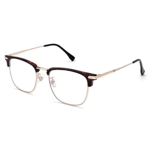 ZanyLen Blue Light Blocking Glasses for Men Metal Browline Computer Gaming Glasses Filter Blue Ray...