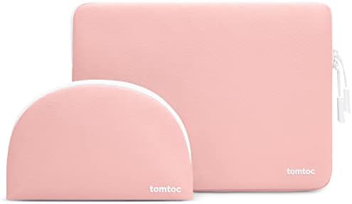 tomtoc 13-inch Slim Laptop Sleeve for MacBook Air M3/A3113, M2/A2681 M1/A2337 2024-2018, MacBook Pro M2/A2686 M1/A2338 2024-2016, Protective Laptop Case with Organized Accessory Pouch