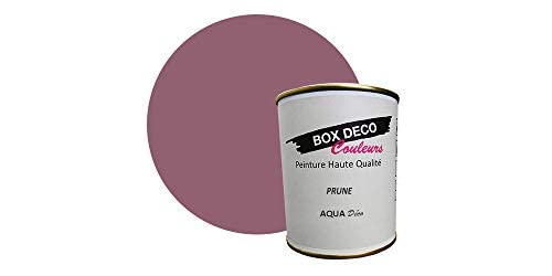 BOX DECO COULEURS Peinture murale acrylique aspect velours Aqua Déco - 750ml, Violet Prune